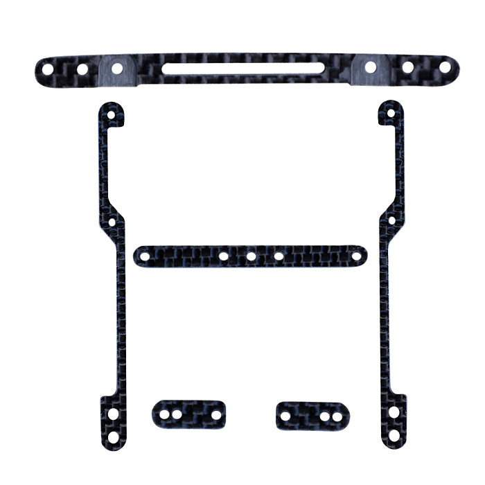 SUNLIKE DIY TAMIYA MINI 4WD Car Model Accessories 1.5MM 3K Carbon Fiber Frame kit Black