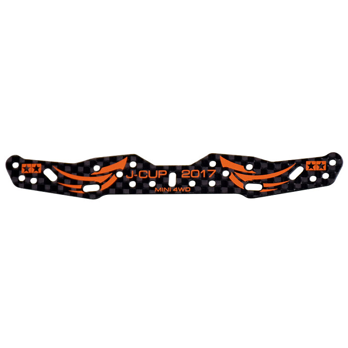 SUNLIKE DIY TAMIYA MINI 4WD Car Model Accessories 1.5MM Printing Carbon Fiber Head and tail Orange