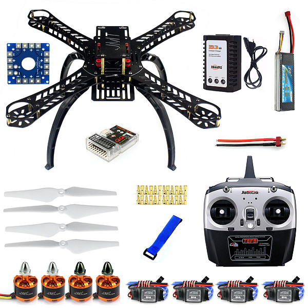 DIY RC Drone Quadrocopter Full Set X4M380L Frame Kit QQSuper T6EHP-E TX F14893-I