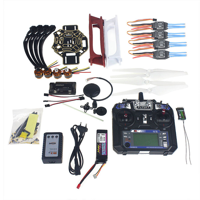 Full Set RC Drone Quadrocopter 4-axis Aircraft Kit F450-V2 Frame GPS APM2.8 Flight Control Flysky FS-i6 Transmitter