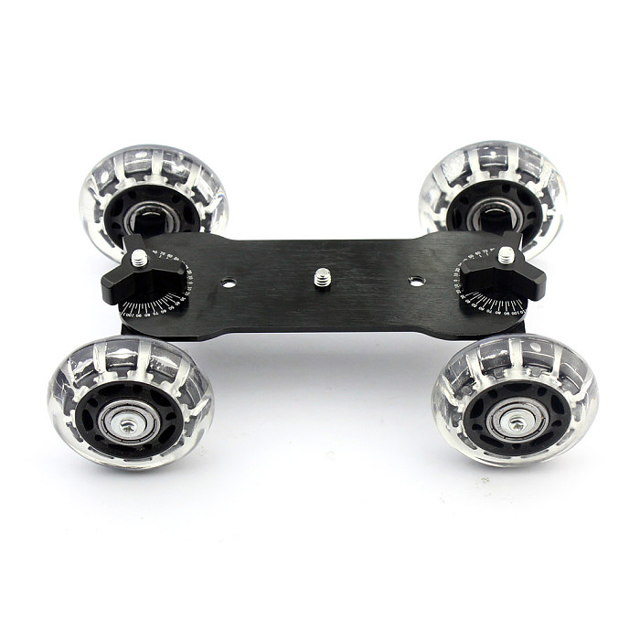 Mini Camera Truck Car DSLR Video Photography Pulley Car Mute Skater Wheel Kit For 550D 7D 5D Mark II D90 K7 3 Color