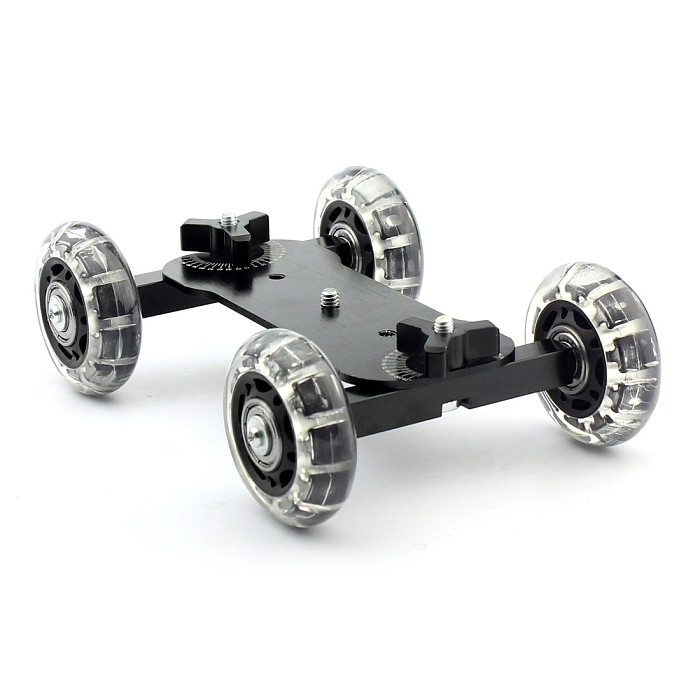 Mini Camera Truck Car DSLR Video Photography Pulley Car Mute Skater Wheel Kit For 550D 7D 5D Mark II D90 K7 3 Color