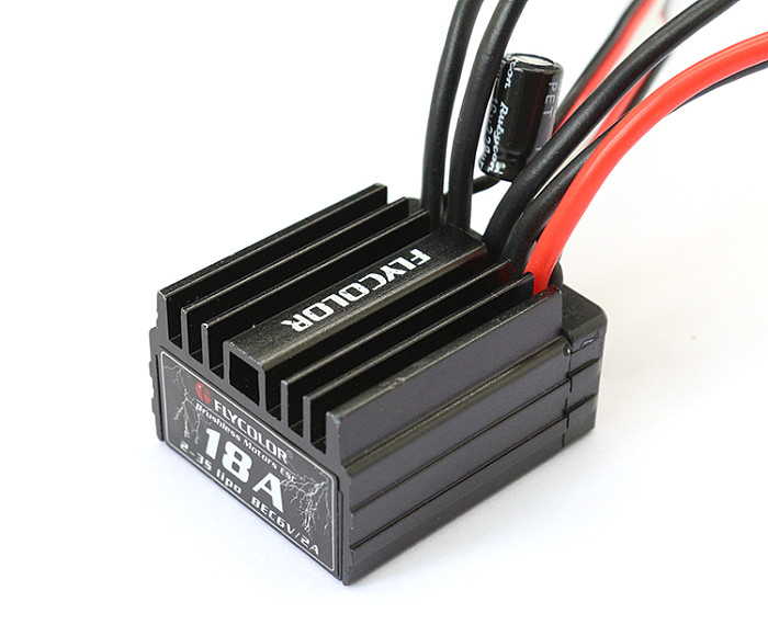 Flycolor Car ESC 18A Brushless Electronic Speed Controller For Remote Control Model Cars Toy Cars Monster Trucks Climbing Car