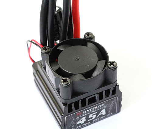 Flycolor Car ESC Thunder 45A Waterproof Electronic Speed Controller With Fan Radiator For Remote Control Model Cars Toy
