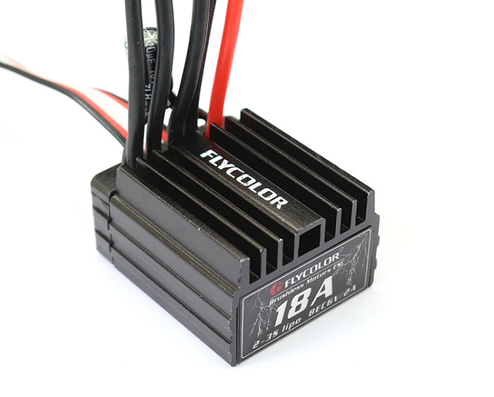 Flycolor Car ESC 18A Brushless Electronic Speed Controller For Remote Control Model Cars Toy Cars Monster Trucks Climbing Car