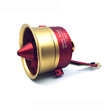 High Quality GP70mm EDF Full Metal Ducts 12 Blades Ducted Fan 4S-6S Lipo Charger 2150KV Motor Electric for RC Jet Airplane