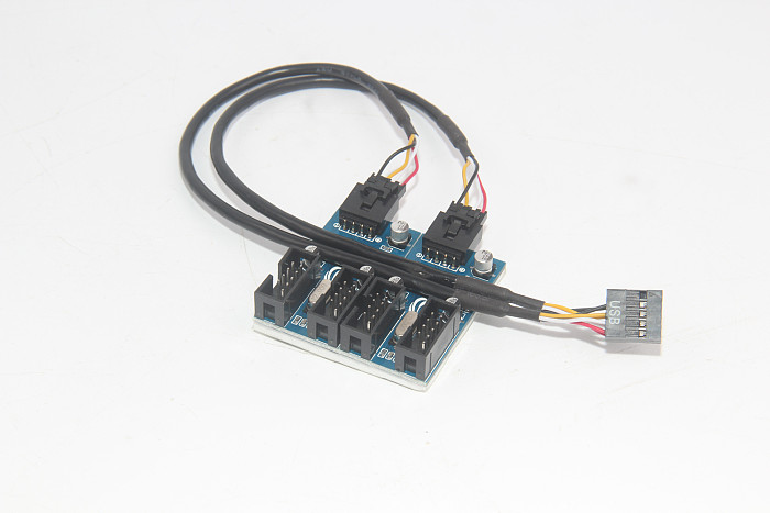 9pin USB header Male 1 to 2 / 4 Female Extension Cable Card Desktop 9-Pin USB HUB USB 2.0 9 pin Connector Adapter Port Multilier