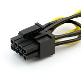 20CM Dual SATA Power Cable 15P to 8P Graphics Card 18AWG Wire Connector 1 IN 2 Male 15Pin to 8Pin SATA Cable for Mining Miner