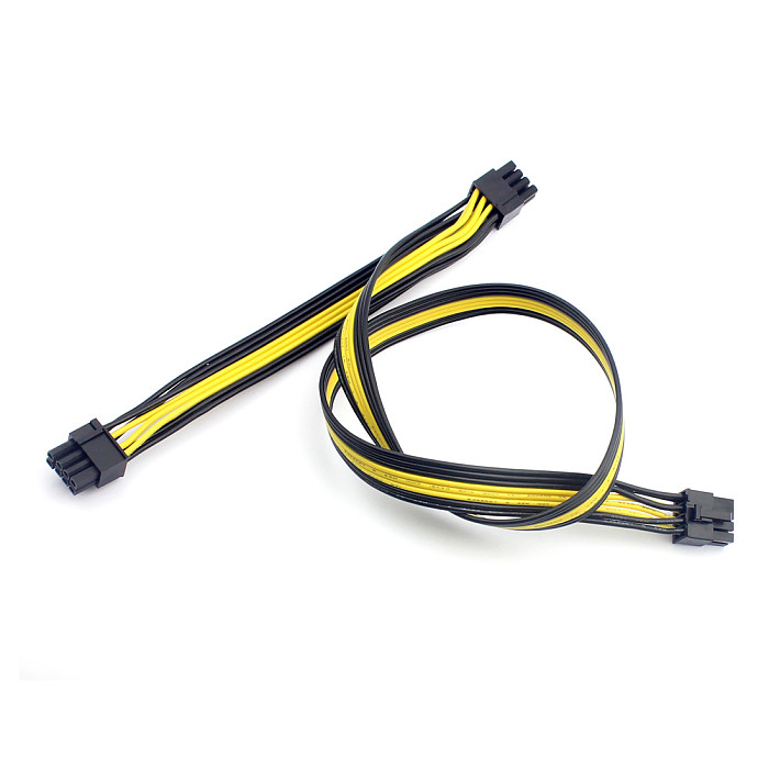 8Pin to 8Pin(6+2) Graphics Video Card Power Supply Cable Dual Double Port Connector 8p to 8p 18AWG Wire Adapter for Computer PC