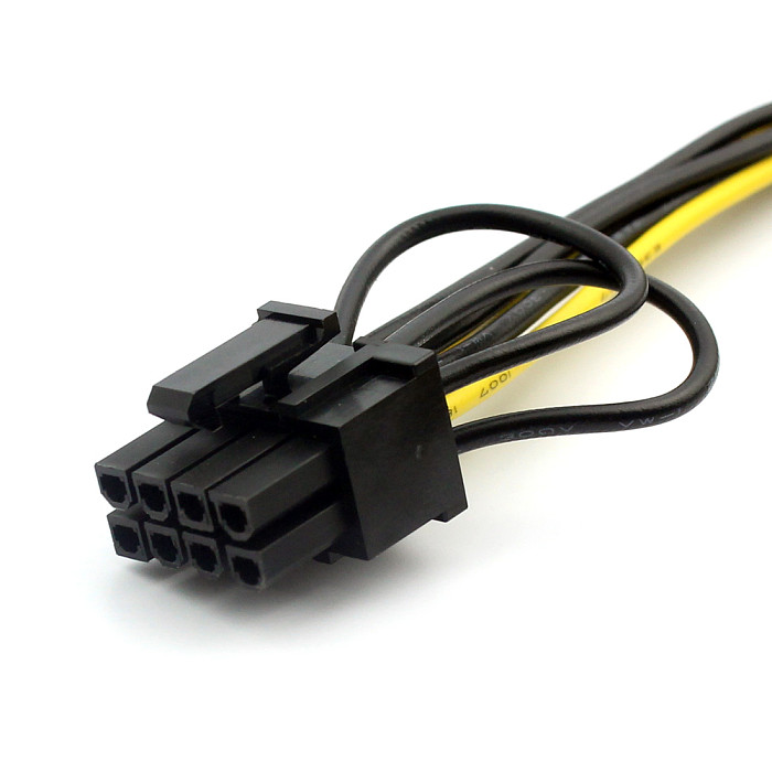 CPU 8Pin Extension Cable 8P(6+2)Pin Famale Power Supply Cable Graphics Card BTC Extend Miner Mining Wire 20cm
