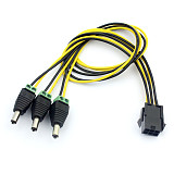 PW-068 6pin to DC Power Connector PCI-E PCI Express PCIE Famale to Male Cable Adapter 6P to 6 DC Power Cable Wire Cord 40cm