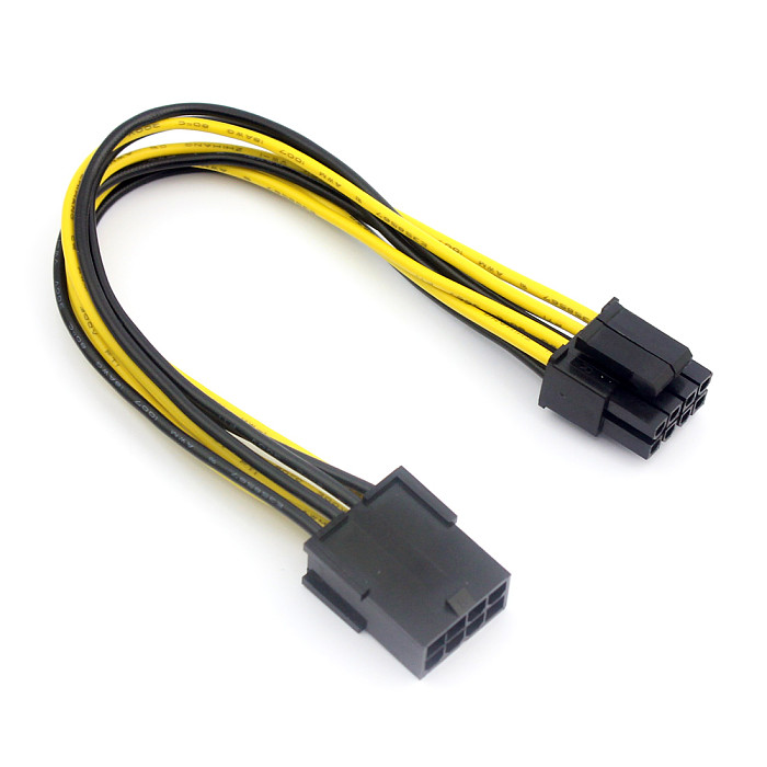 Graphics 8P to CPU 8Pin (4pin +4pin ) Power Cable Adapter Famale to Male Power Supply Connector Convertor 8P to 8P Wire 12cm