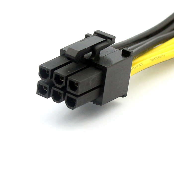 Large 4P to 6P Power Cable single D to 6P Graphics Card Power Adapter Cable 4PIN turn 6PIN Connector Converter