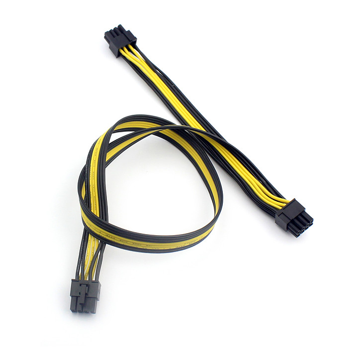 8Pin to 8Pin(6+2) Graphics Video Card Power Supply Cable Dual Double Port Connector 8p to 8p 18AWG Wire Adapter for Computer PC