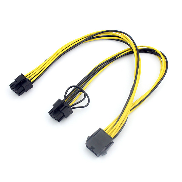 CPU 8Pin Extension Cable 8P(6+2)Pin Famale Power Supply Cable Graphics Card BTC Extend Miner Mining Wire 20cm