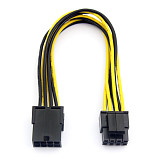 Graphics 8P to CPU 8Pin (4pin +4pin ) Power Cable Adapter Famale to Male Power Supply Connector Convertor 8P to 8P Wire 12cm