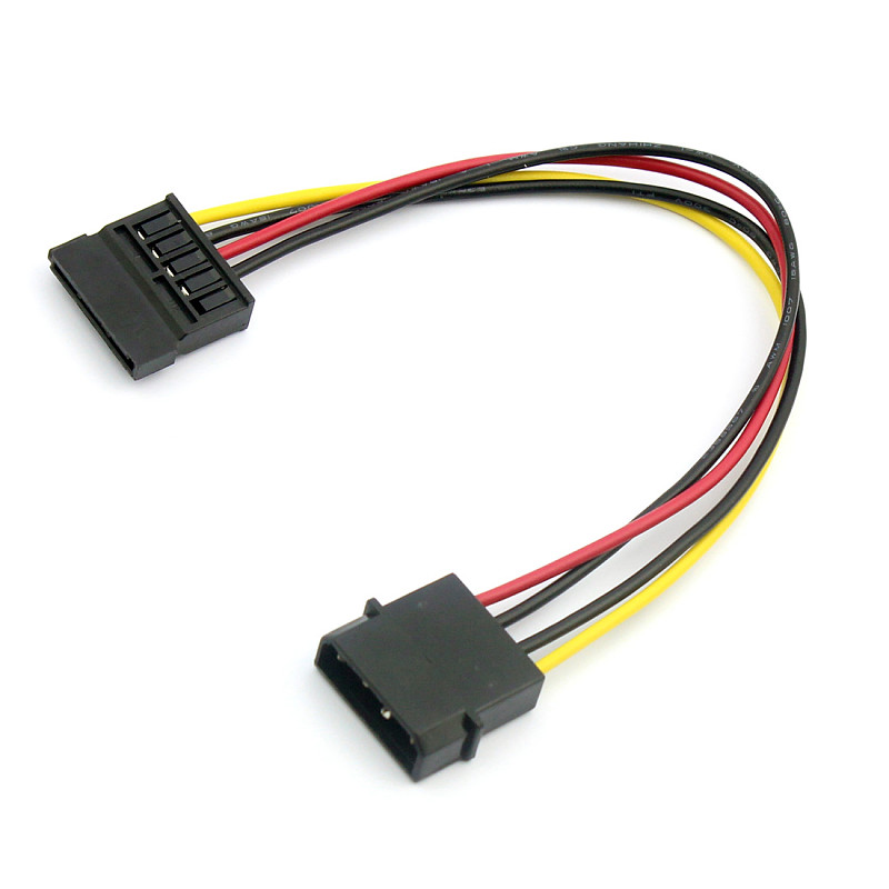 4Pin IDE to SATA Power Supply Cable 4Pin to 15Pin SATA Hard Drive Power Adapter Cable Wire 20cm