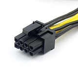 8Pin to 8Pin(6+2) Graphics Video Card Power Supply Cable Dual Double Port Connector 8p to 8p 18AWG Wire Adapter for Computer PC