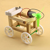 DIY Assemble Model Wind Up Toys Wind Powered Wind-up Toy Car Technology Production Scientific Puzzle DIY Assembling Kit