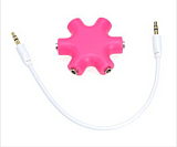 Stereo Audio Headphone Splitter Cable Headset Hub Adapter for MP3/4 Mobile Phone DVD Playe
