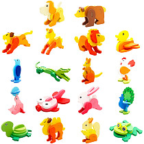 3D Wood Puzzles Animal for Children Baby Vehicle Puzzles Wood Toys for Learning and Environmental Assemble Toy Educational Game