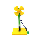 Mini Wind Power Green LED Blowing Generator Windmill Toys Kit 7.5*7.5*14cm for Science Education Experiment Demo Generator Model