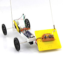 DIY 2 Channel 2CH Remote Control Car Plastic Chassis Unassemble Toys Robot Car Technology 4WD Small Car Model Chidren Gift