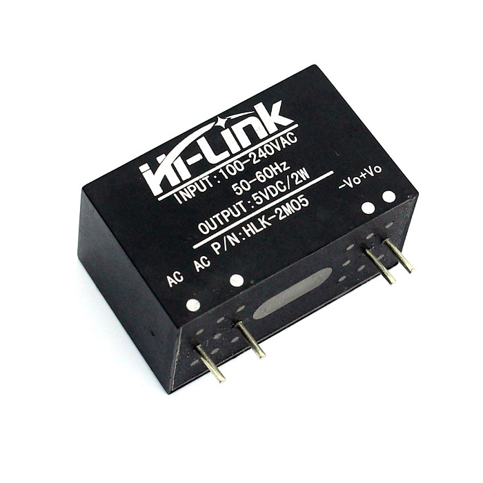 HLK-2M05 AC DC 100 - 240V to 5V 2W Buck Step Down Isolated Power Supply Module Converter Intelligent Household Switch