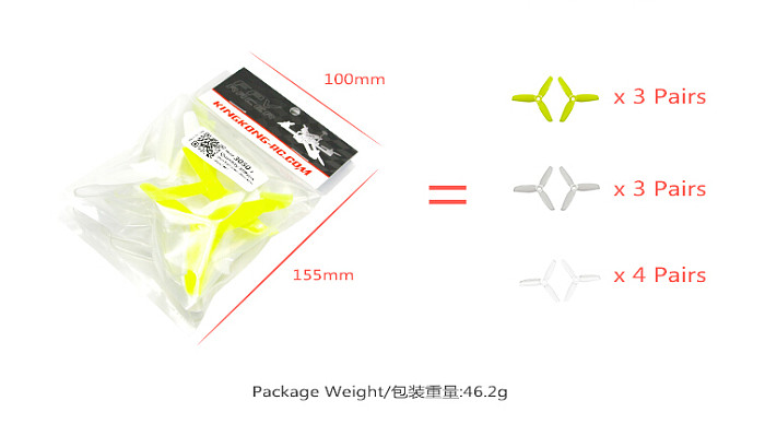 10 Pairs LDARC 3050 3-Blade Propeller 3 Inch CW CCW Props for FPV Racing Drone Quadcopter RC Racer