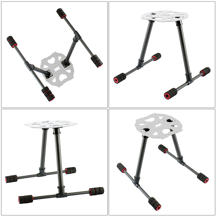T Type Tall Landing Gear Skid Quick Install Carbon Fiber for FPV Wheelbase 700MM RC Multicopter Drone