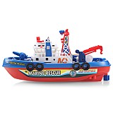 JMT Electric Boat Children Marine Rescue Toys Boat Fire Boat Children Electric Toy Navigation Non-remote Warship Gift High Speed