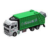 Christmas 1:48 Pull Back Power Metal Alloy Car Garbage Truck Toy for Kids