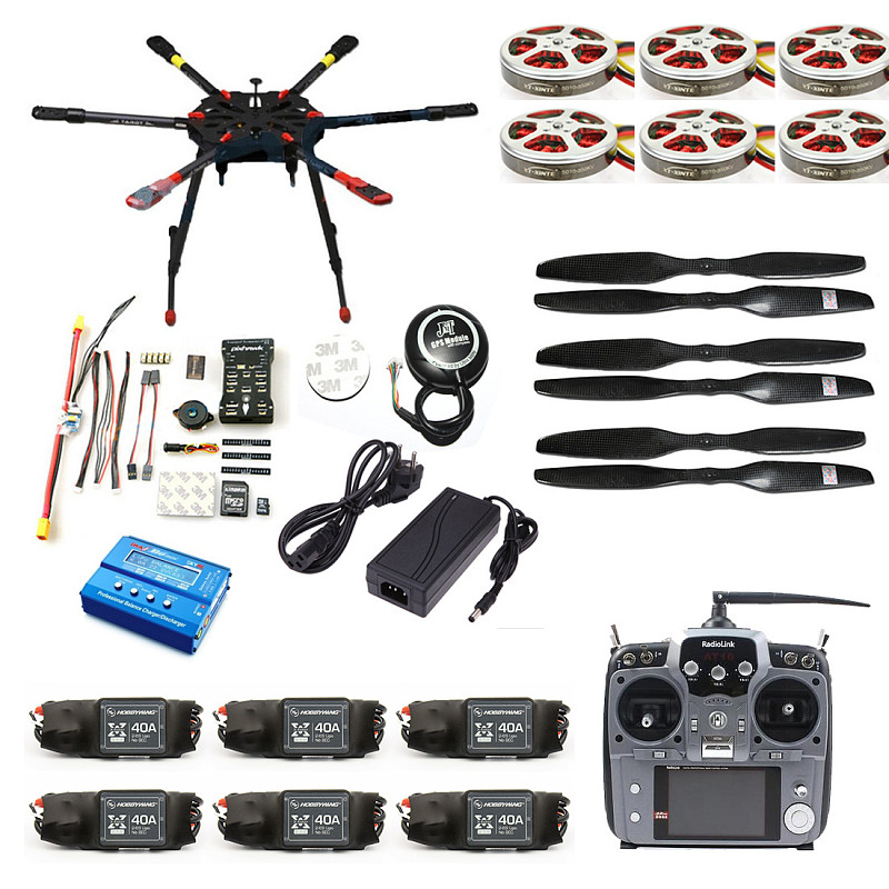 JMT Pro 2.4G 10CH 960mm RC Hexacopter Drone Tarot X6 Folding Retractable PIX PX4 M8N GPS ARF/PNF DIY Unassembly Kit