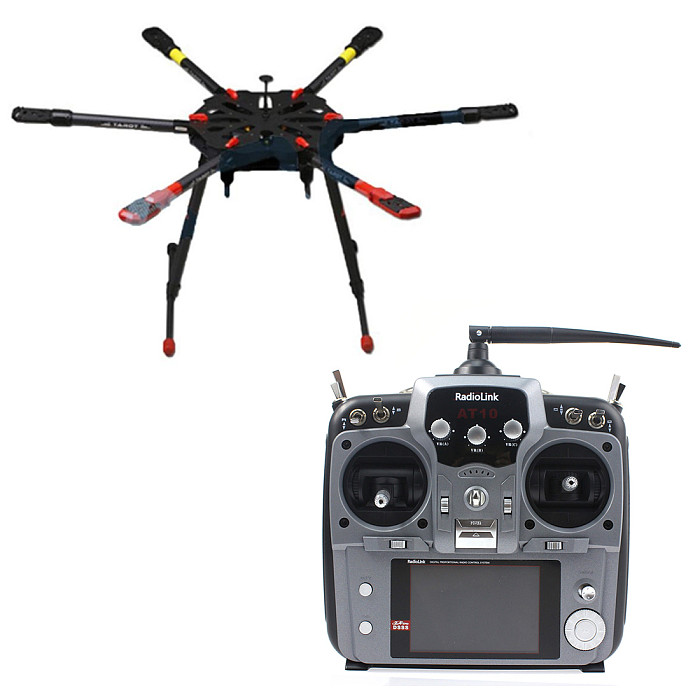 JMT Pro 2.4G 10CH 960mm RC Hexacopter Drone Tarot X6 Folding Retractable PIX PX4 M8N GPS ARF/PNF DIY Unassembly Kit