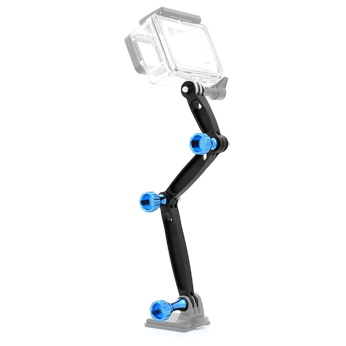CNC Aluminum 3 in 1 Photo Shoot Extension Conversion Bracket Extend Mount Tripod Adapter with Screws for Gopro Xiaoyi Gitup SJ4000 Sports Camera