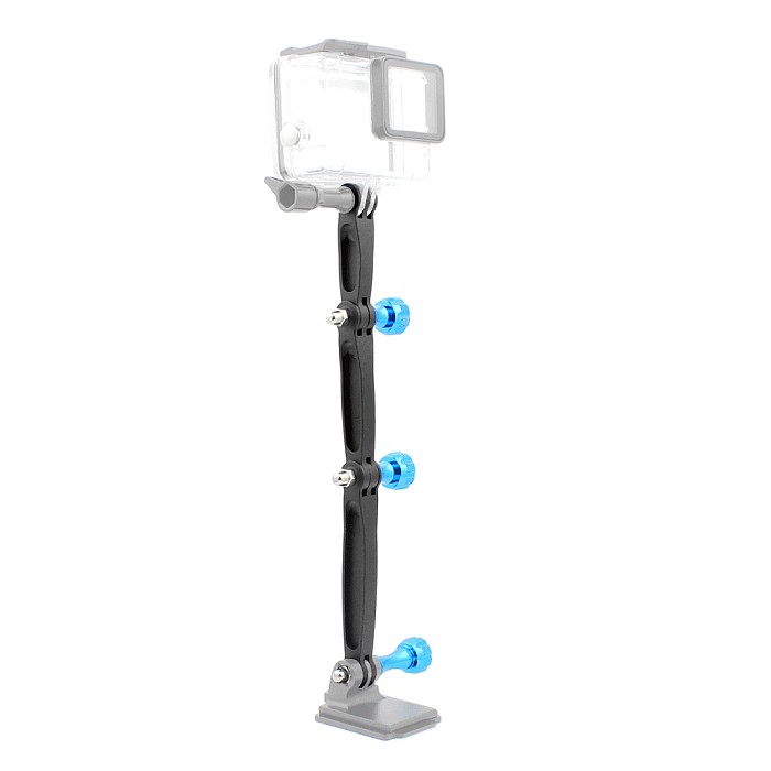 CNC Aluminum 3 in 1 Photo Shoot Extension Conversion Bracket Extend Mount Tripod Adapter with Screws for Gopro Xiaoyi Gitup SJ4000 Sports Camera
