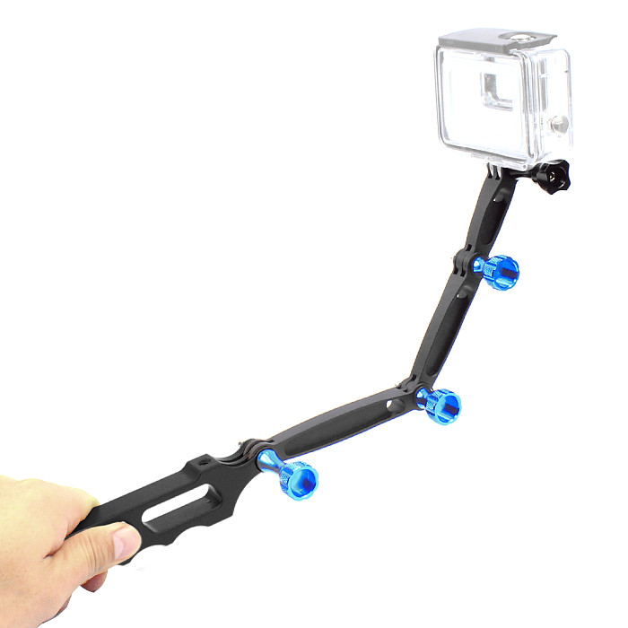 CNC Aluminum 3 in 1 Photo Shoot Extension Conversion Bracket Extend Mount Tripod Kit for Gopro Xiaoyi Gitup SJ4000 Sports Camera