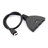 3 Port HDMI HUB 1080P 3D HDMI Switcher Switch Splitter Hub with Cable Build in HDCP for PC TV HDTV DVD Xbox 360 Cable box