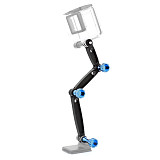 CNC Aluminum 3 in 1 Photo Shoot Extension Conversion Bracket Extend Mount Tripod Adapter with Screws for Gopro Xiaoyi Gitup SJ4000 Sports Camera