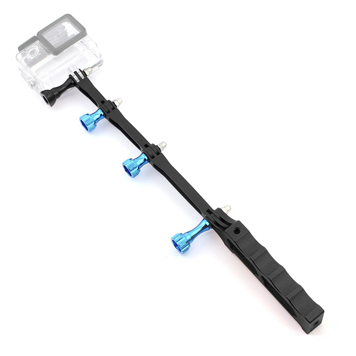 CNC Aluminum 3 in 1 Photo Shoot Extension Conversion Bracket Extend Mount Tripod Kit for Gopro Xiaoyi Gitup SJ4000 Sports Camera