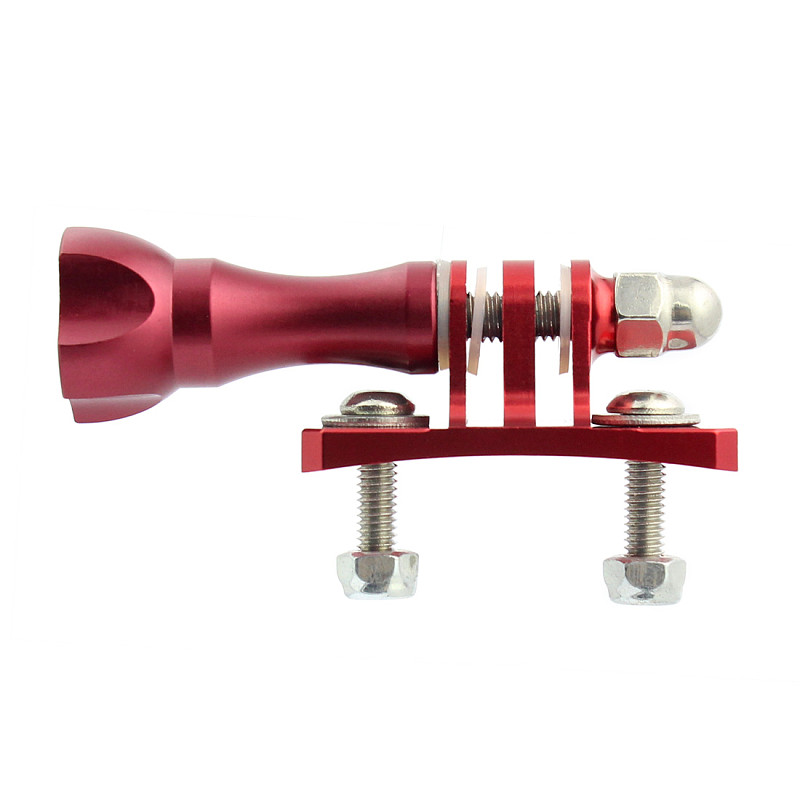 OEM Red CNC Skydiving Helmet Fixed Mounts+Carema Accessories Aluminum Nut parts for GoPro HD Hero2 Hero 3 GITUP GIT1 GIT