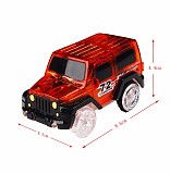 LED Light up Cars for Tracks Electronics Car Toys With Flashing Lights Fancy DIY Toy Cars For Kid Tracks parts Car for Children