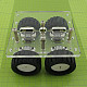 Mini DIY N20 Smart Car Chassis Transparency Acrylic 4WD Two Layer RC Robot DIY Kit N20 Motor Wheels 90*90mm
