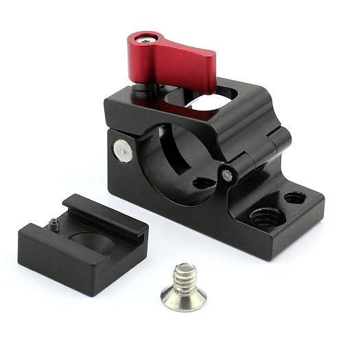 25mm Rod Clamp Holder Adapter for DJI Ronin M MX Monitor Bracket+1/4 Hot Shoe Adapter for 25-27mm Aluminum Tube Bracket