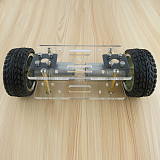 JMT Acrylic Plate Car Chassis Frame Self-balancing Mini Two-drive 2 Wheels 2WD DIY Robot Kit 176*65mm Technology Invention Toys