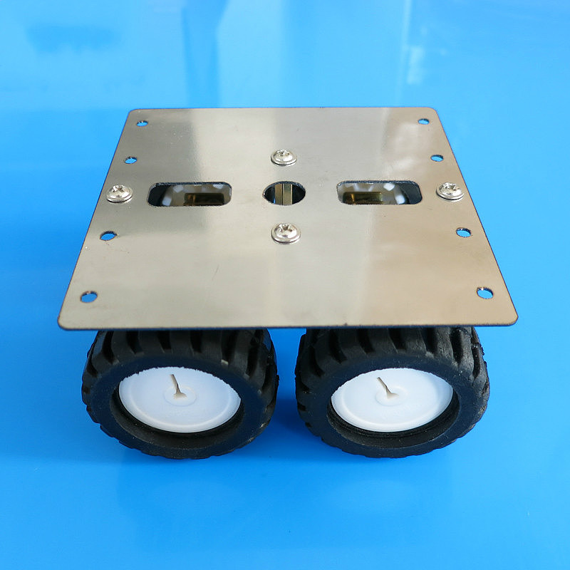 JMT Stainless Steel Metal Frame 4WD Robot Car Chassis Platform 90*90mm with 4x N20 Gear Motor DIY Intelligent Vehicle Tank Model