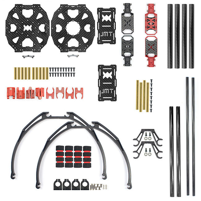 JMT J510 Carbon Fiber 4-axis Foldable Rack Frame Kit for DIY Quadcopter RC Drone
