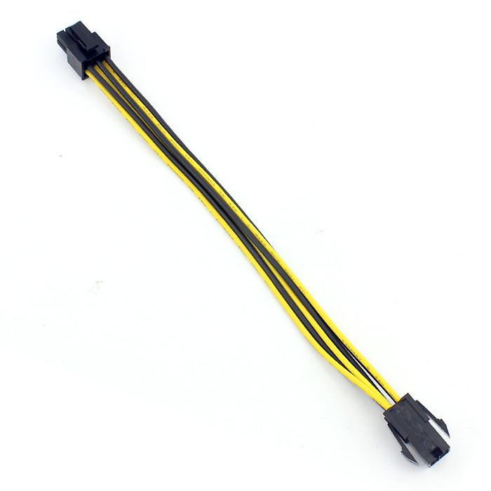 1x High Quality 18AWG PC CPU 4PIN to GPU PCIe PCI-E Graphics Card 6Pin 20cm Power Supply Cable Wire