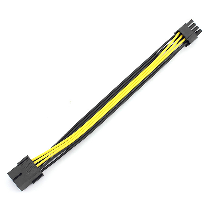 1x PCI-E PCIE PCI Express 8Pin 8P to 2 Port Dual 8Pin 6+2P GPU Graphics Power Cable Cord 20cm