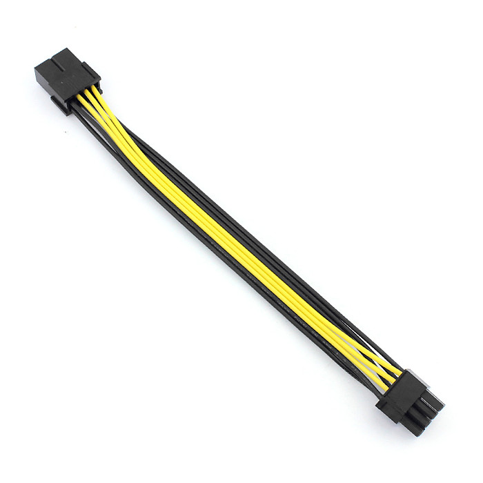 1x PCI-E PCIE PCI Express 8Pin 8P to 2 Port Dual 8Pin 6+2P GPU Graphics Power Cable Cord 20cm